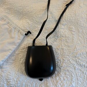 Lemaire Tacco Molded Crossbody Bag Black Leather